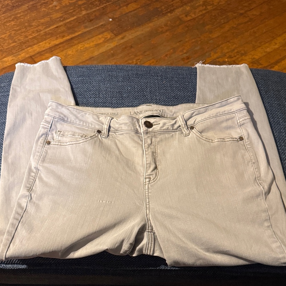 Lane Bryant Women's Light Gray Skinny Jeans